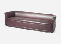 Ward Bennett for Brickel, Custom Leather Sofa