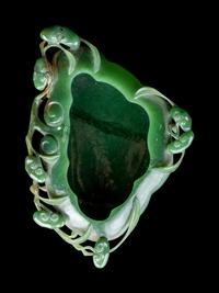 A Chinese Hardstone 'Lingzhi' Brush Washer