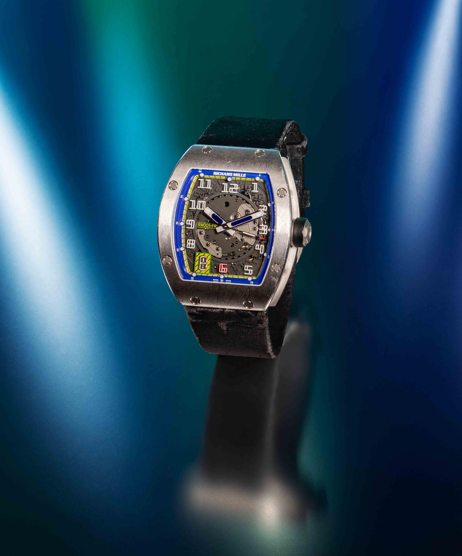 A RARE RICHARD MILLE REF. RM005 PLATINUM LIMITED EDITION 'FELIPE MASSA' WRISTWATCH