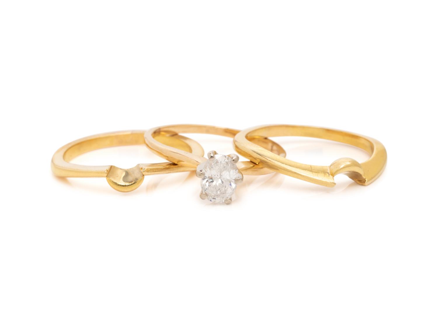 DIAMOND RING WITH TIFFANY & CO. RING GUARDS