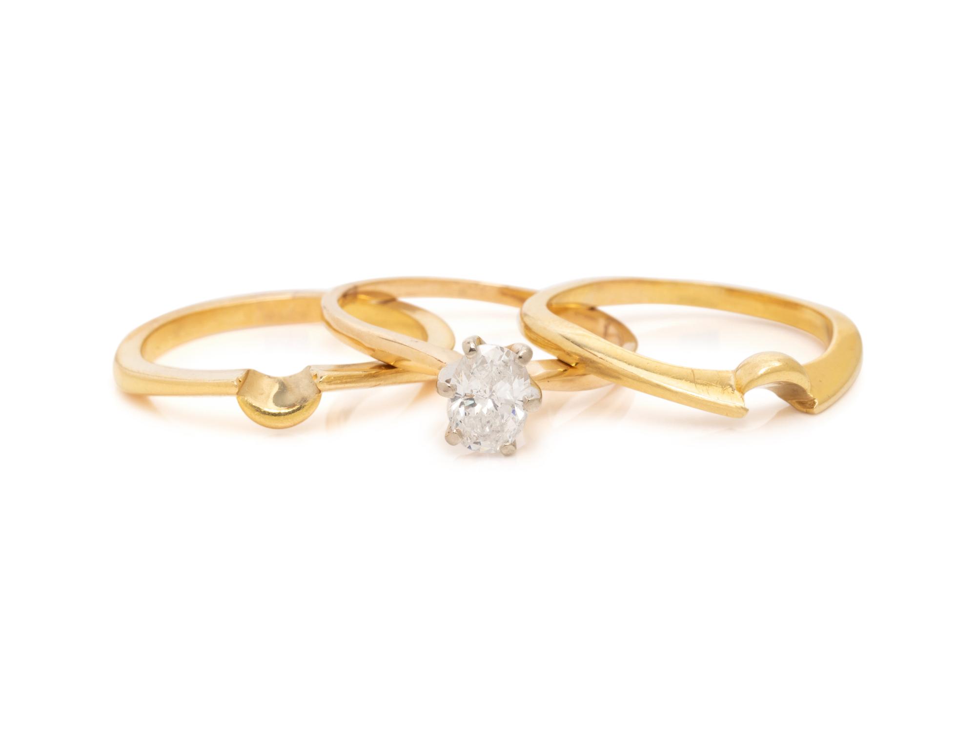 DIAMOND RING WITH TIFFANY & CO. RING GUARDS