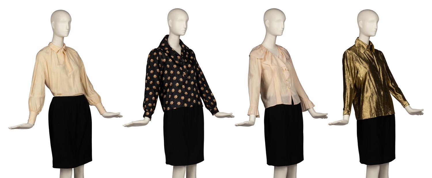 Four Blouses by Saint Laurent and Chloé, 1970-80s