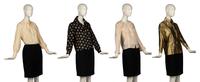 Four Blouses by Saint Laurent and Chloé, 1970-80s
