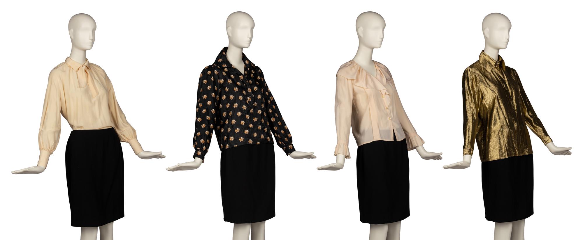 Four Blouses by Saint Laurent and Chloé, 1970-80s