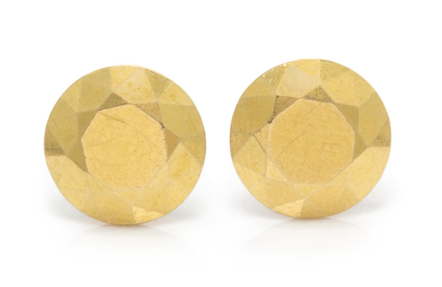 A Pair of 18 Karat Yellow Gold "Two Carat" Stud Earrings, Elsa Peretti for Tiffany & Co., 1.70 dwts.