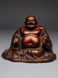 A Lacquered Bronze Figure of Budai Buddha