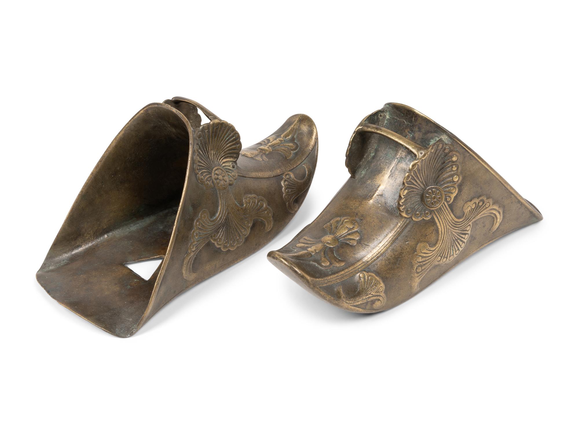 Two Pairs of Spanish Colonial Bronze Stirrups