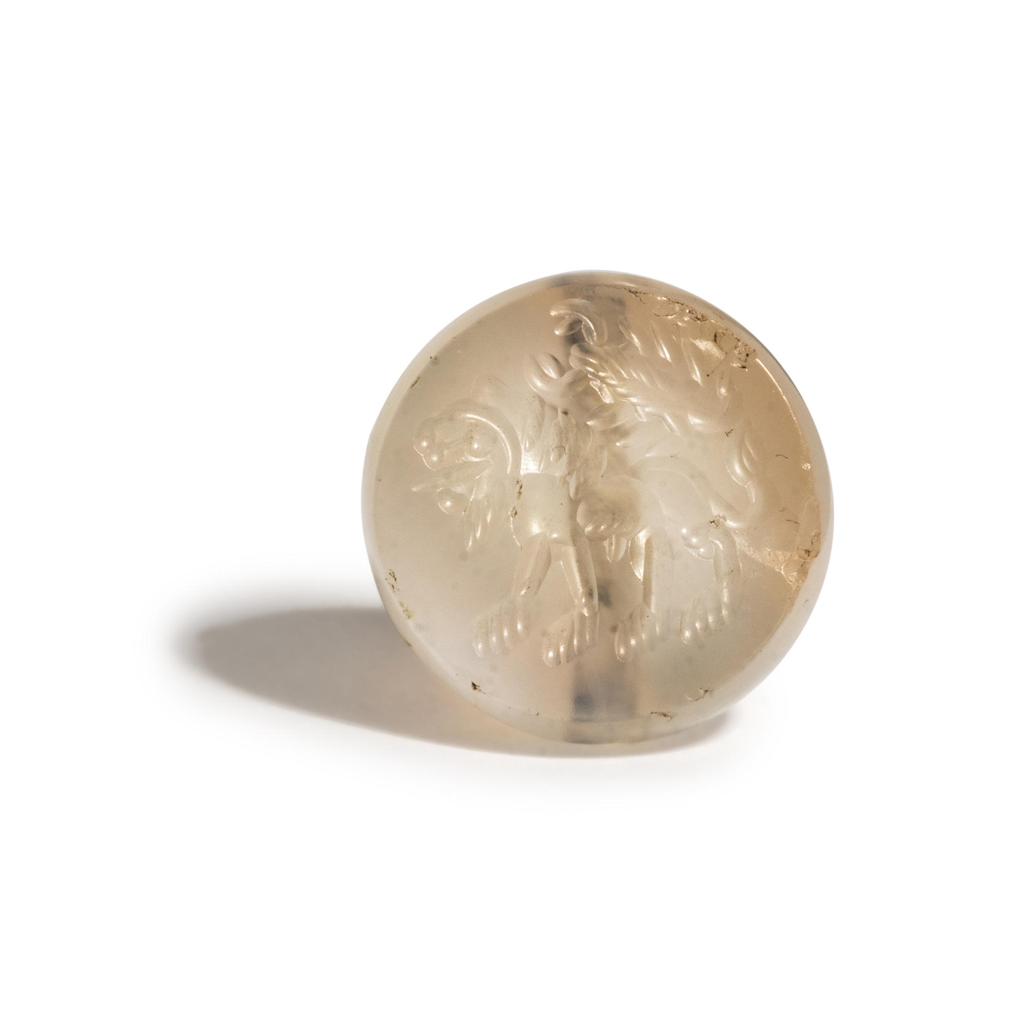 A Sasanian Rock Crystal Stamp Seal