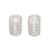 WHITE GOLD AND DIAMOND HOOP EARRINGS