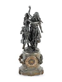 An Ansonia Florida & Gaity Figural Mantel Clock