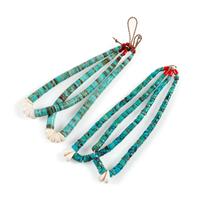 Pair of Rolled Turquoise Joclas