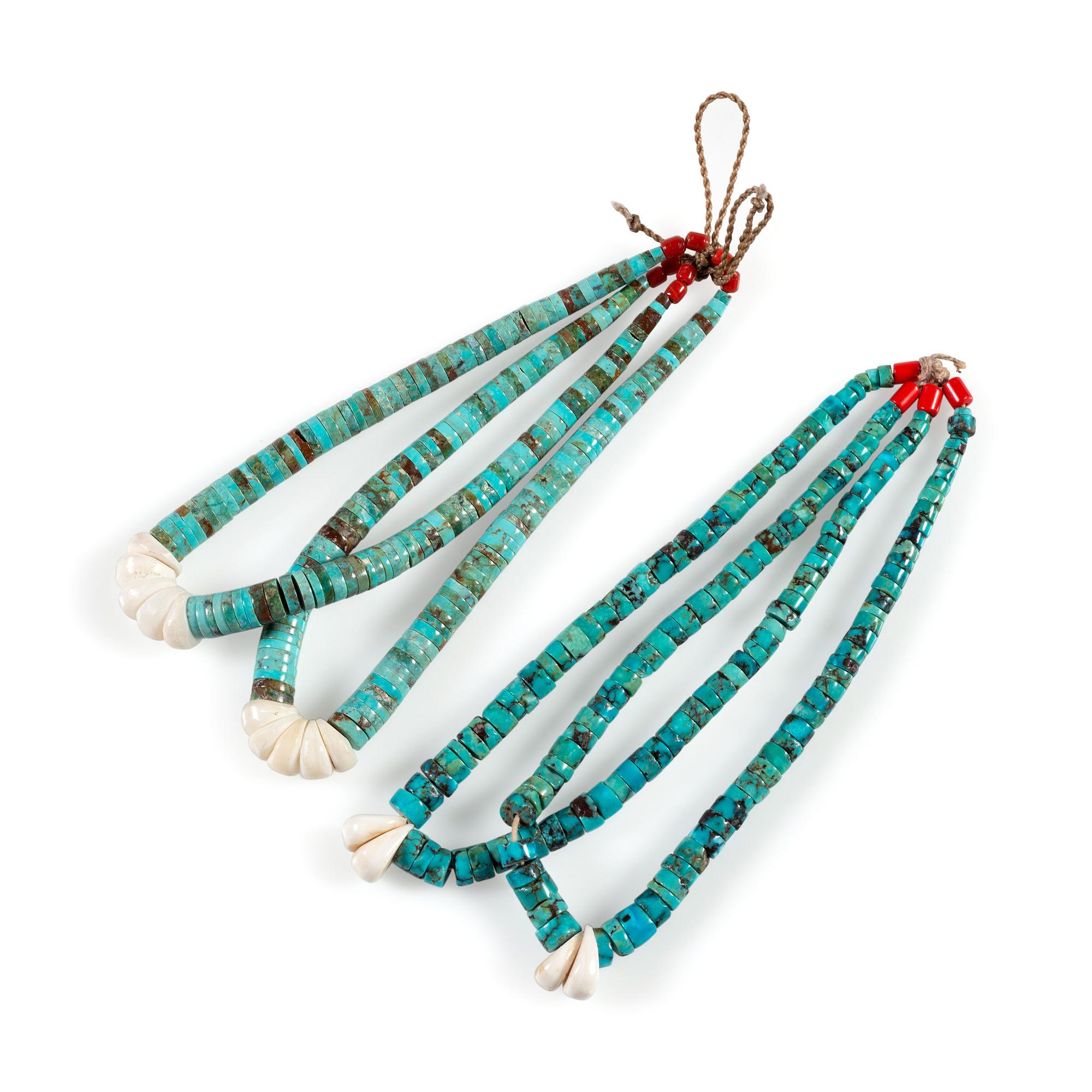 Pair of Rolled Turquoise Joclas