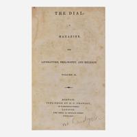 [Literature] (Thoreau, Henry D.) The Dial: A Magazine For Literature, Philosophy, and Religion