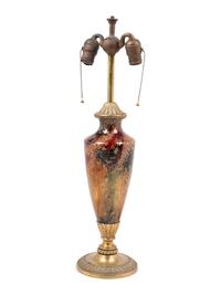 An Austrian Style Glass and Gilt Metal Mounted Vase