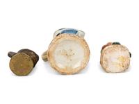 A Miniature Yorkshire Style Toby Jug and Two Miniature Toby Jug-Form Articles
