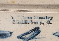 A William Rowley Four Gallon Cobalt Decorated Churn