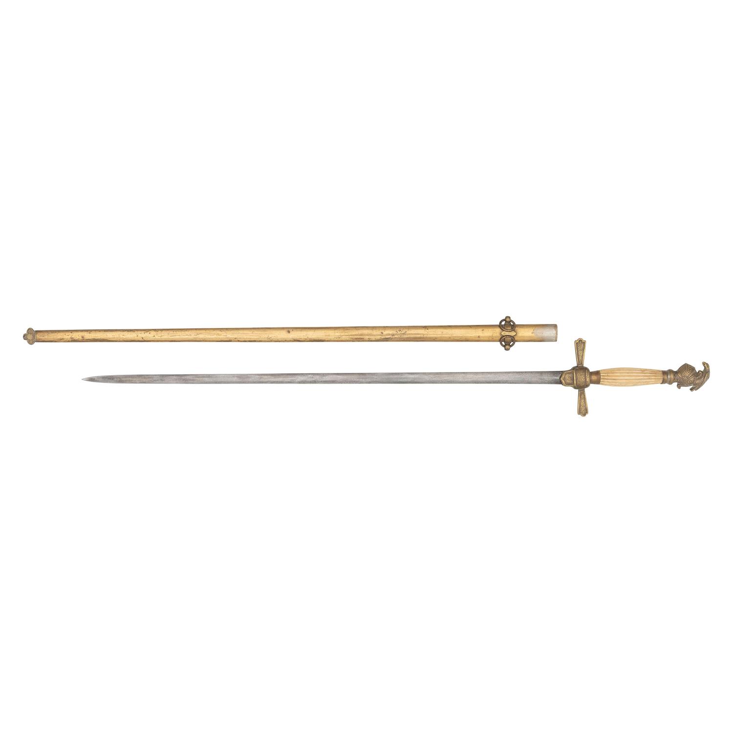Knights Head Militia Officers Sword by AA Schnitzler