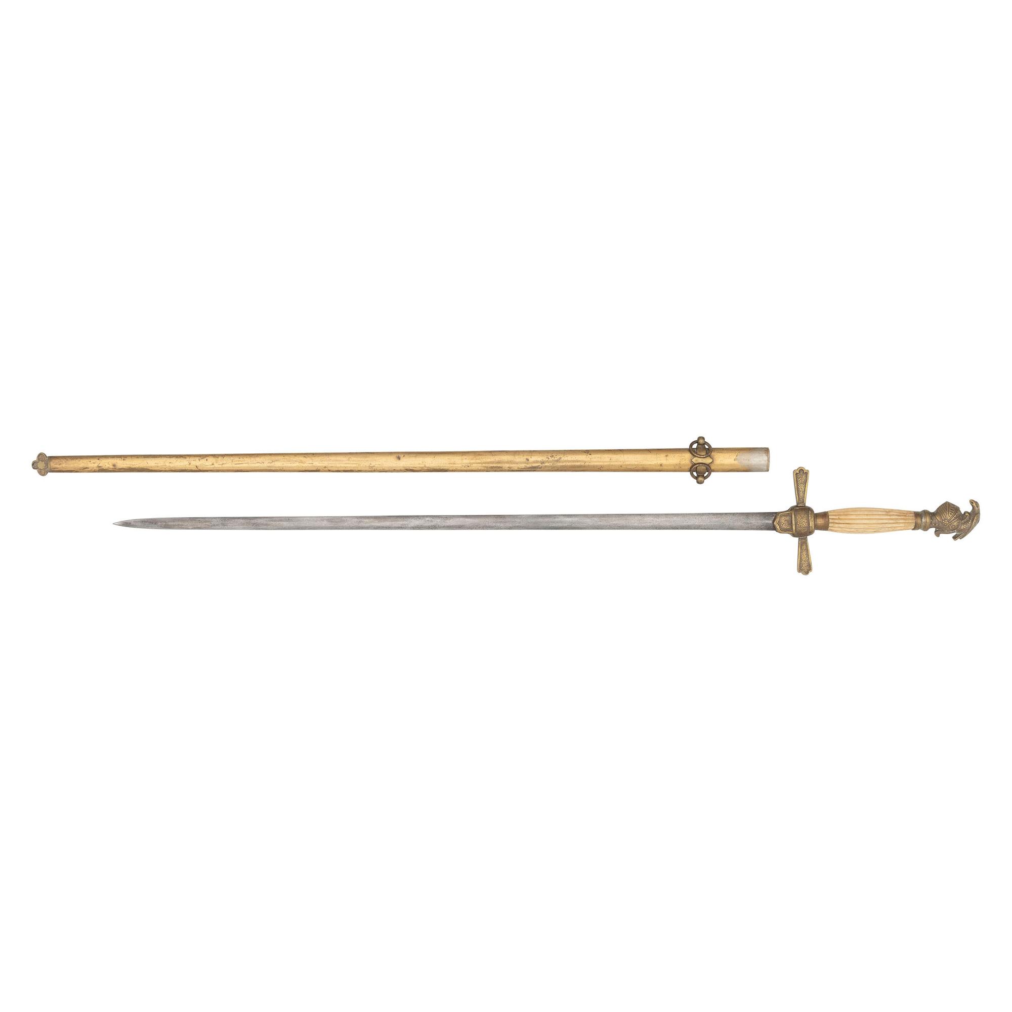 Knights Head Militia Officers Sword by AA Schnitzler