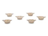 Eighteen American Silver Salt Cellars and Twelve Associated Silver Salt Spoons