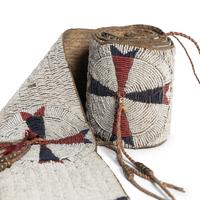 Sioux Beaded Buffalo Hide Blanket Strip