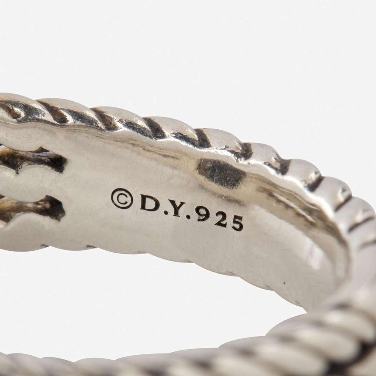 A David Yurman Sterling Silver Bracelet and Ring David Yurman