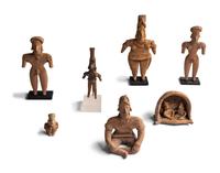 Eleven Colima and Jalisco Terracotta Figures