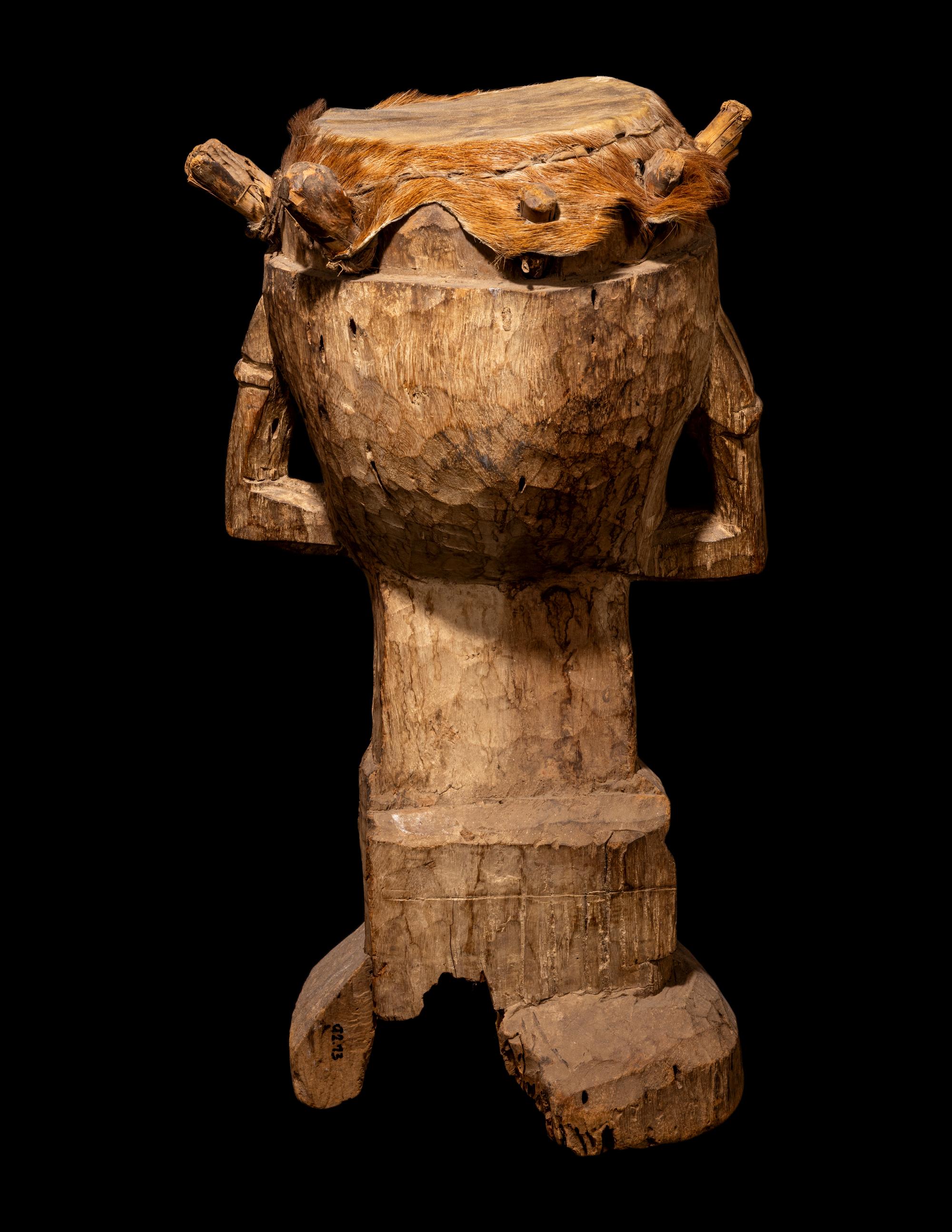 A Yoruba Wood and Hide Drum