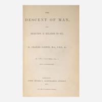 [Science, Medicine & Mathematics] Darwin, Charles The Descent of Man, and Selection in Relation to Sex