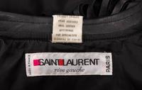 Saint Laurent Rive Gauche Black Quilted Jacket with Fringe, 2000s
