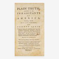 [Americana] (Paine, Thomas, et al.) Common Sense; Addressed to the Inhabitants of America…