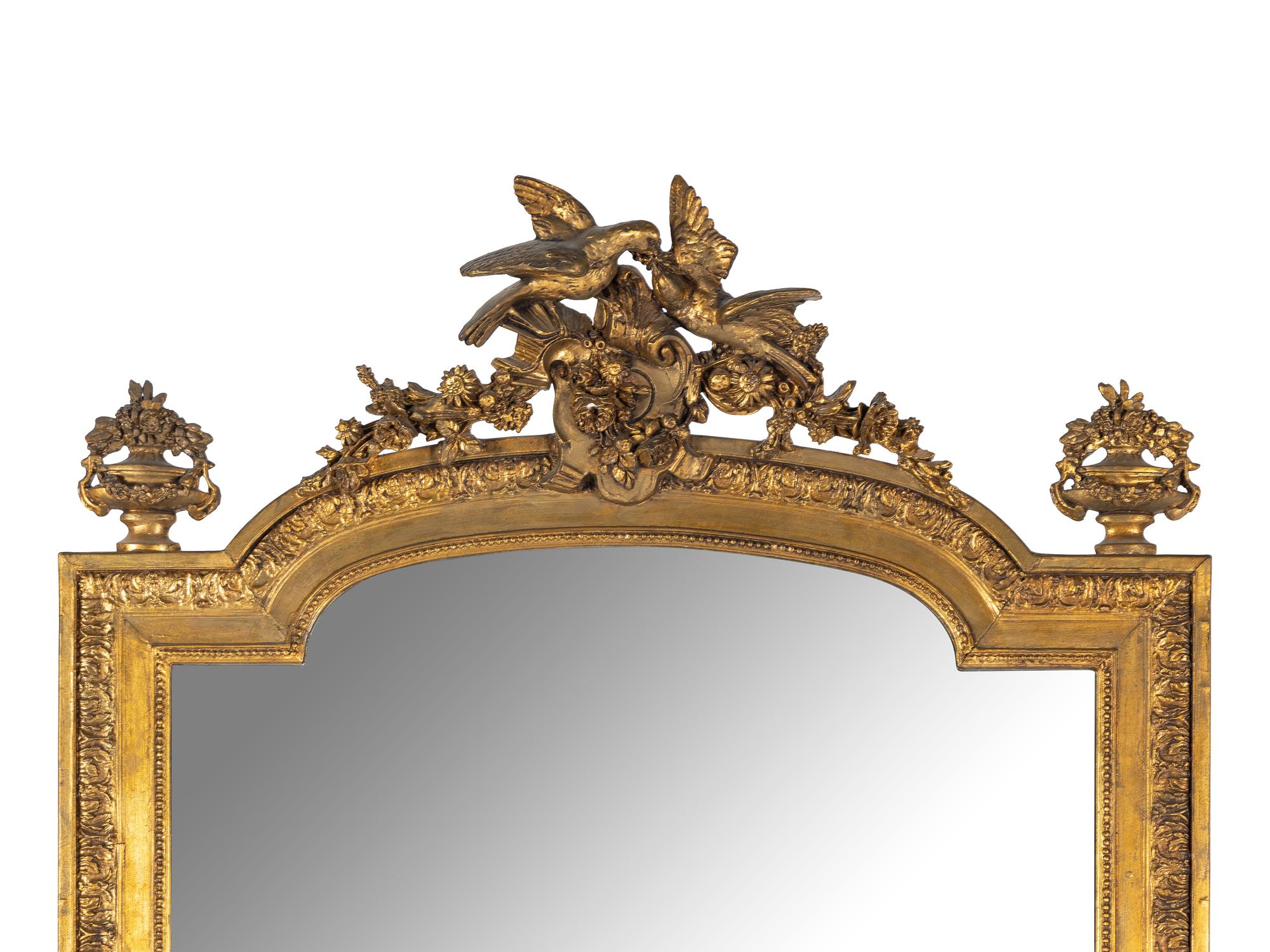 A Louis XVI Style Giltwood Mirror