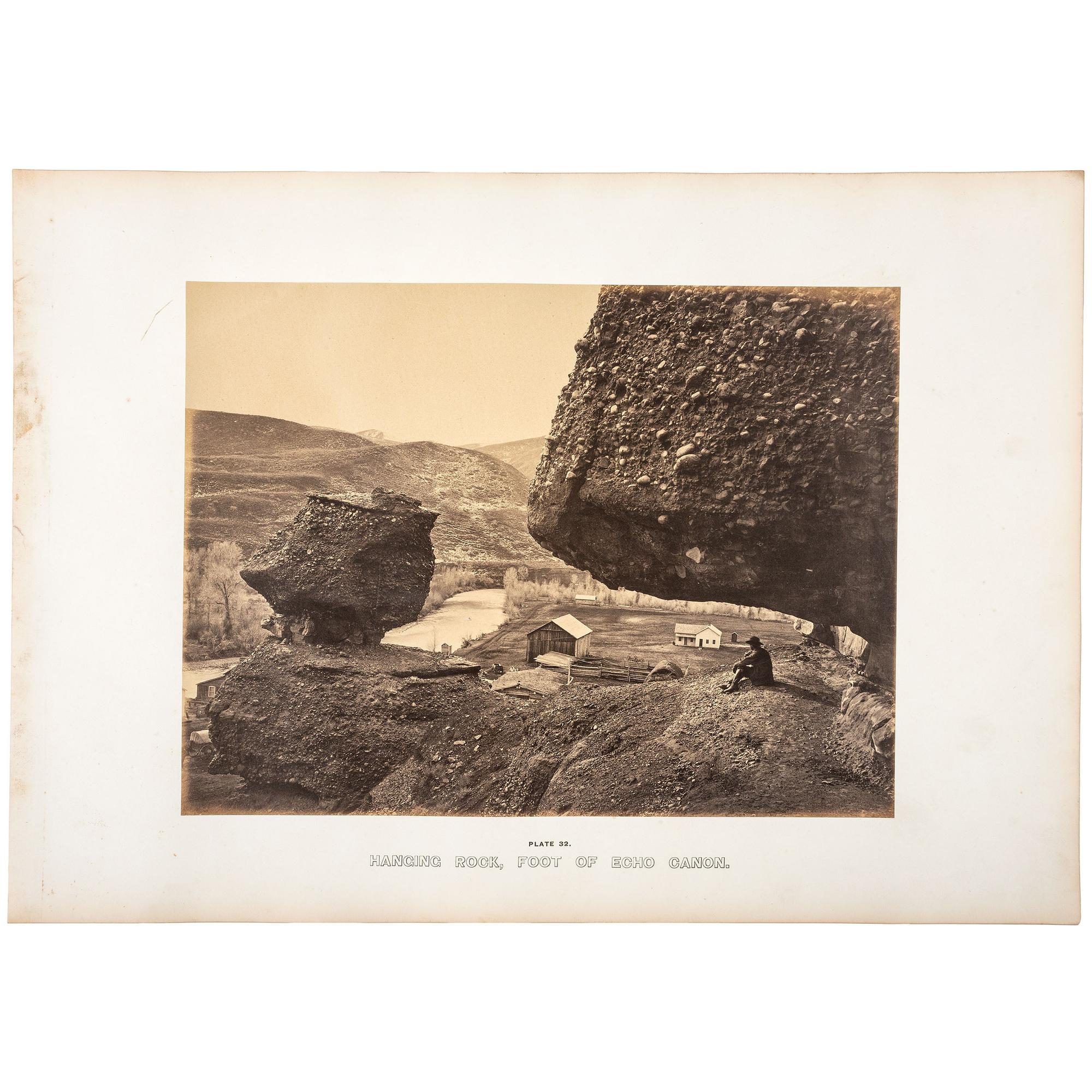[WESTERN AMERICANA]. RUSSELL, Andrew Joseph (1829-1902), photographer. Hanging Rock, Foot of Echo Canon . [1869].