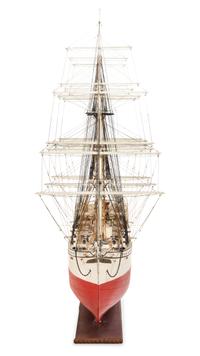 A Ship Model of "L'Avenir" Height of model 50 x length 82 1/2 inches.
