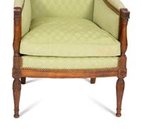 A Pair of Directoire Style Mahogany Bergeres