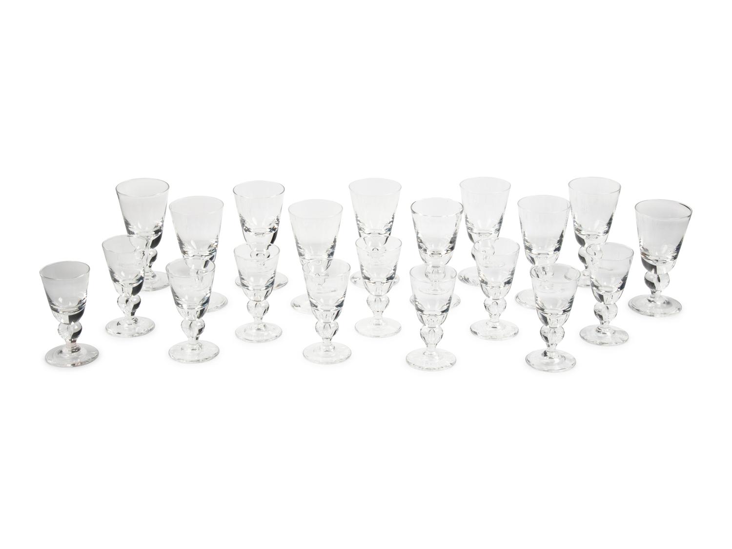 A Group of Steuben Glass Stemware