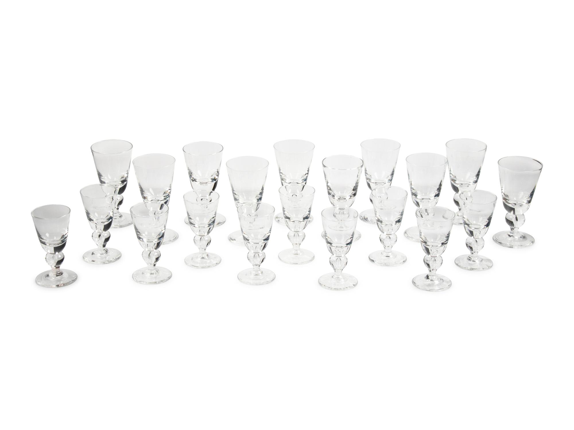 A Group of Steuben Glass Stemware