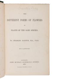 DARWIN, Charles (1809-1882). The Different Forms of Flowers on Plants of the Same Species . London: John Murray, 1877.