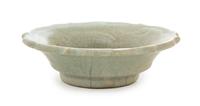 A Chinese Guan-Type Porcelain Dish Diameter 4 3/4 inches.