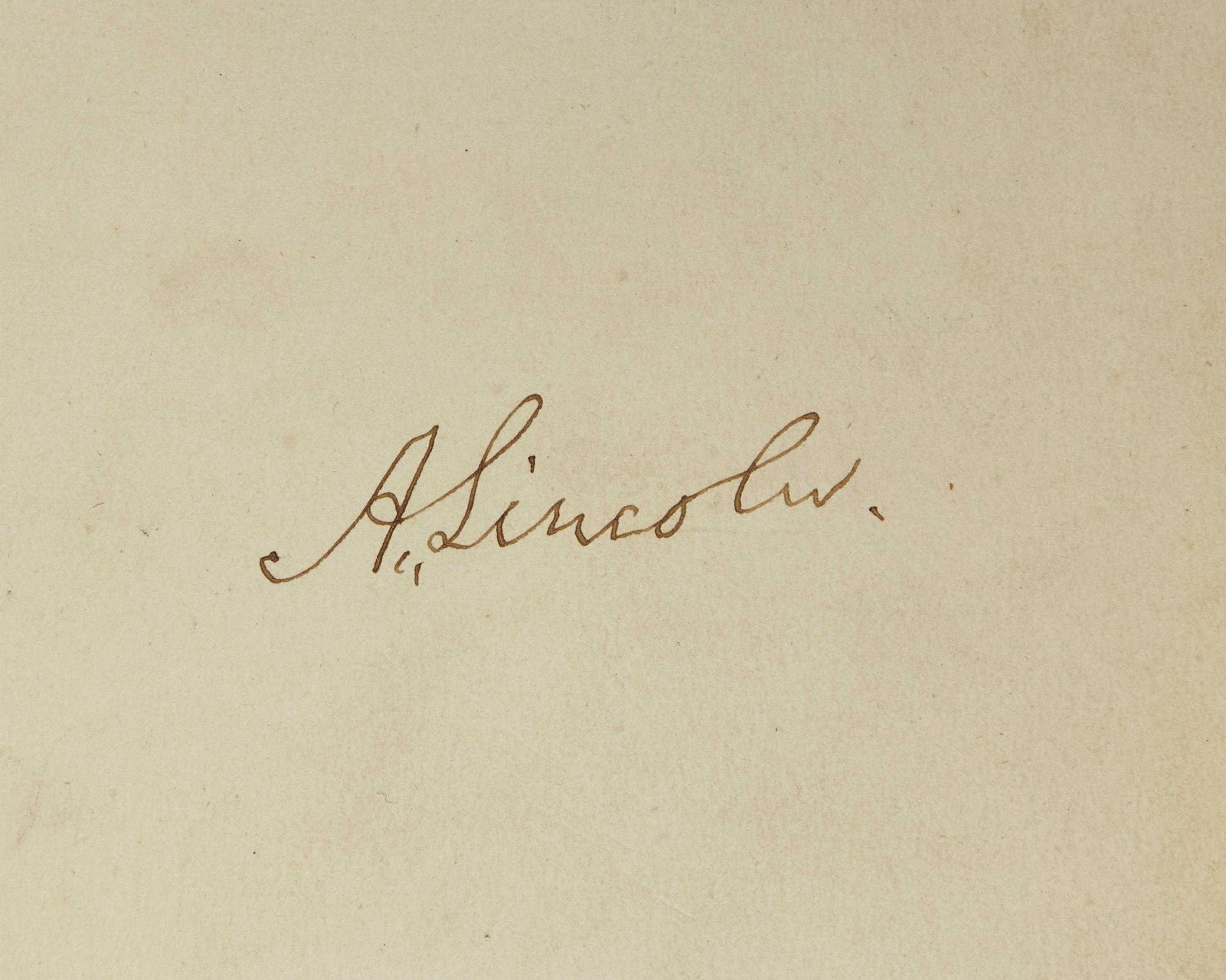 Lincoln, Abraham, et al. Autograph Album