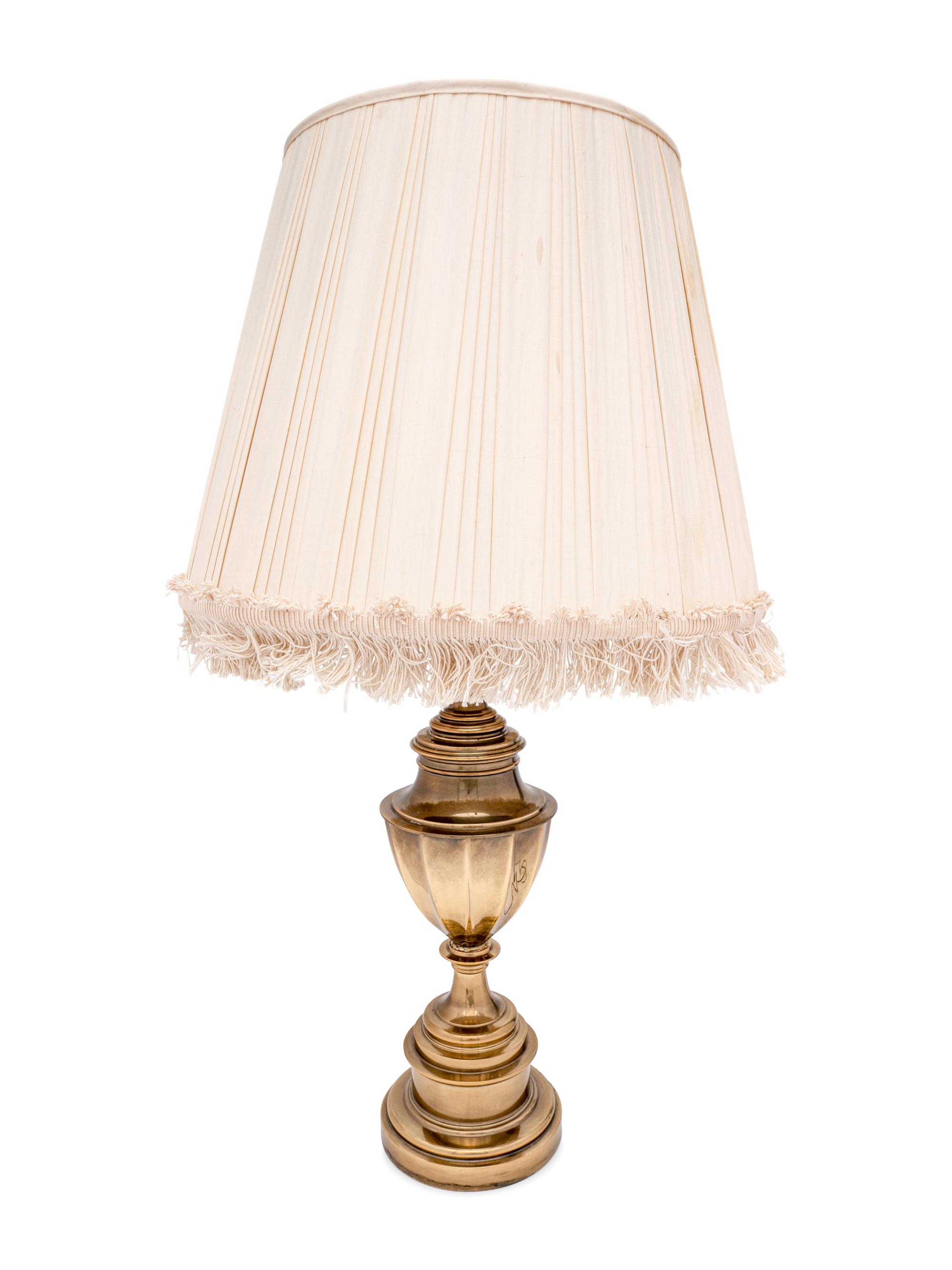 An English Brass Campagna-Form Table Lamp