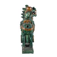 A Terracotta Foo Dog Roof Tile