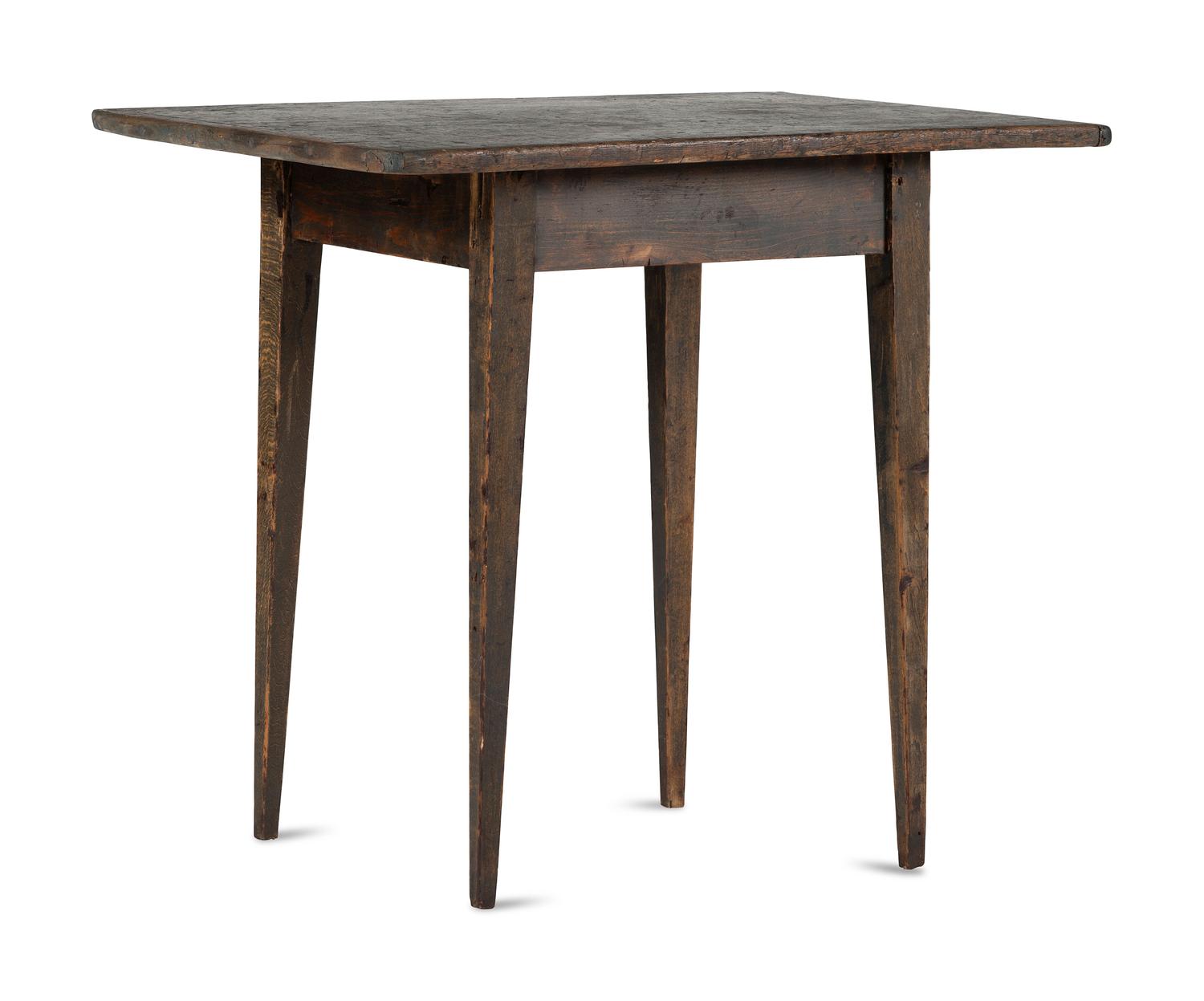A Country Federal Black-Painted Tavern Table