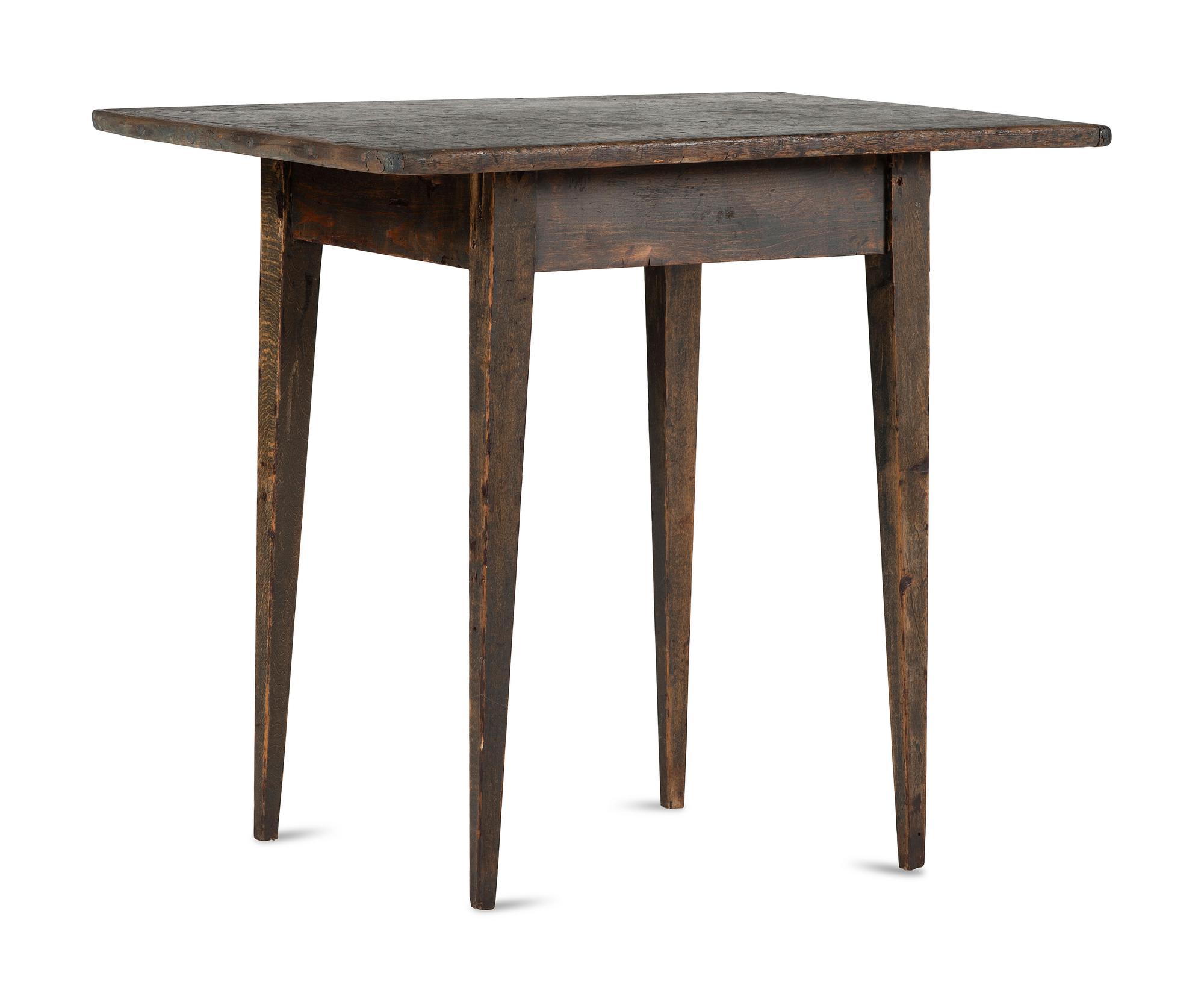 A Country Federal Black-Painted Tavern Table