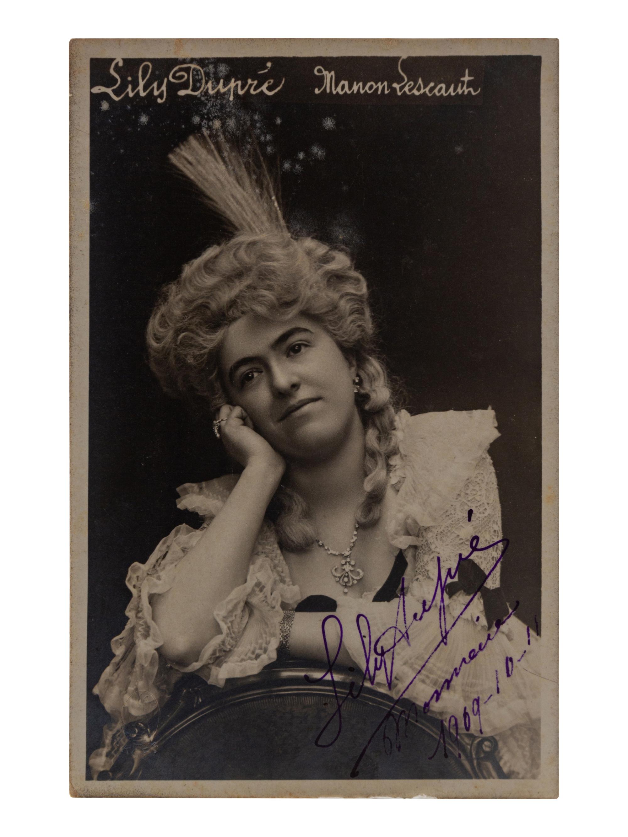 [20TH-CENTURY OPERA SINGERS]. A group of 6 signed photographs or photographic postcards of opera singers from the 1900s, comprising images of: