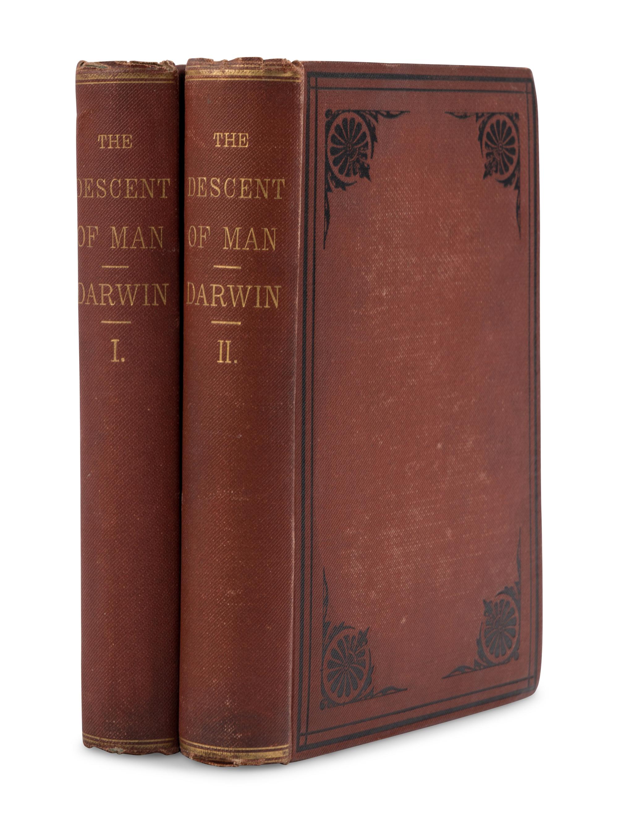 DARWIN, Charles (1809-1882). The Descent of Man and Selection in Relation to Sex . New York: D. Appleton and Company, 1871.
