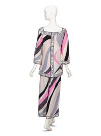 Emilio Pucci, Printed Palazzo Pant Ensemble, 1960's