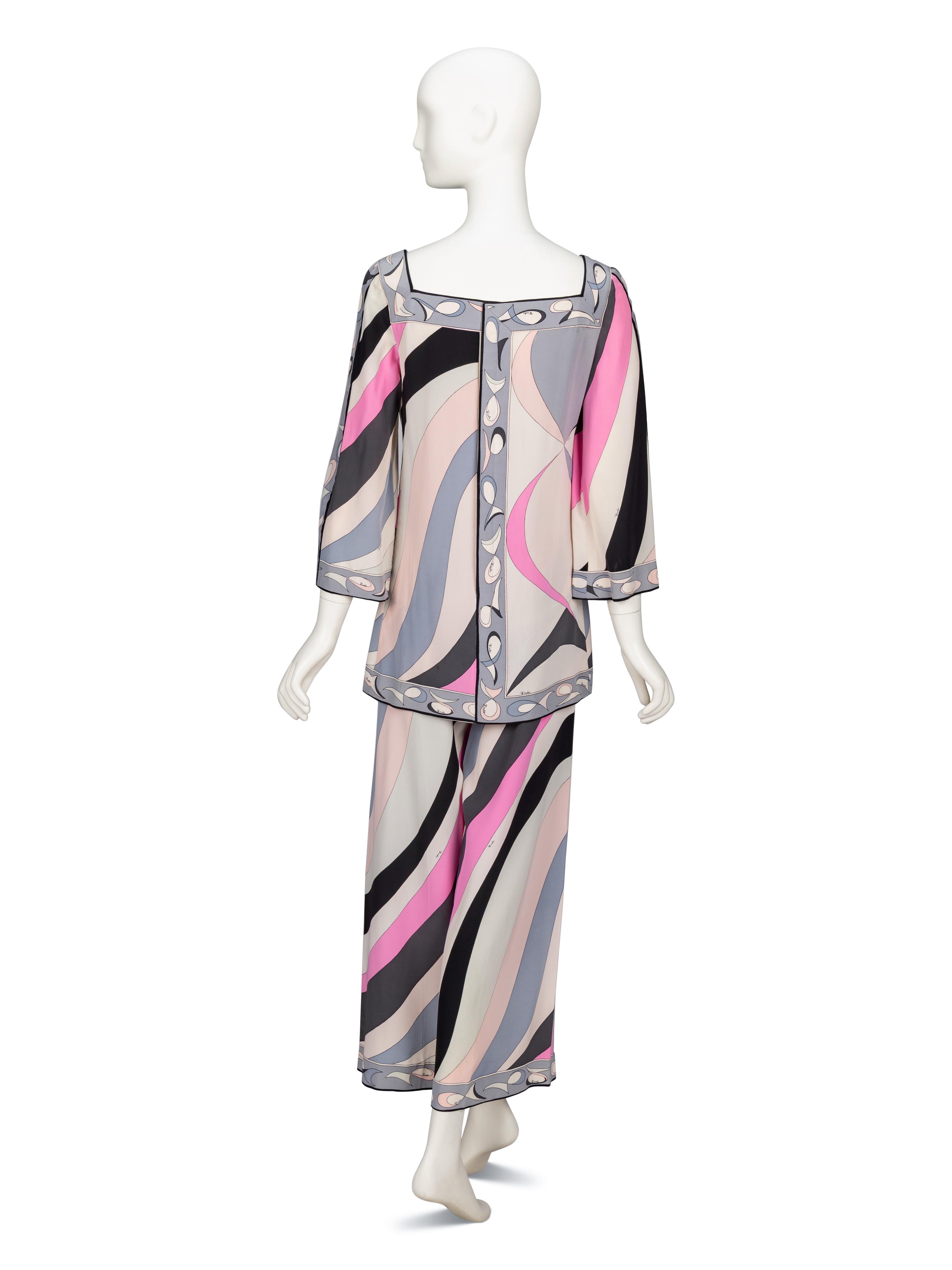 Emilio Pucci, Printed Palazzo Pant Ensemble, 1960's