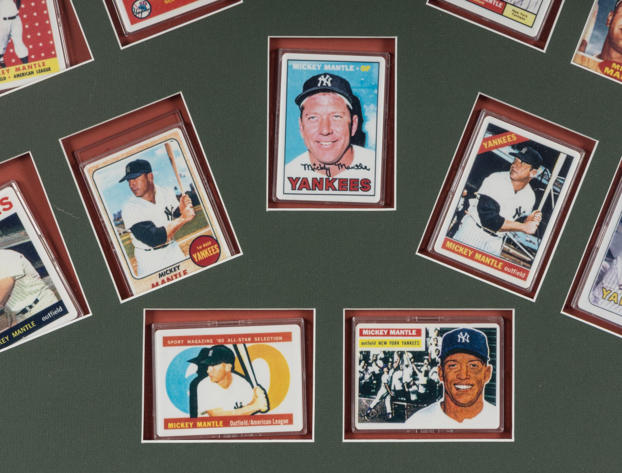 A Set of 1996 Danbury Mint Mickey Mantle Porcelain Baseball Cards