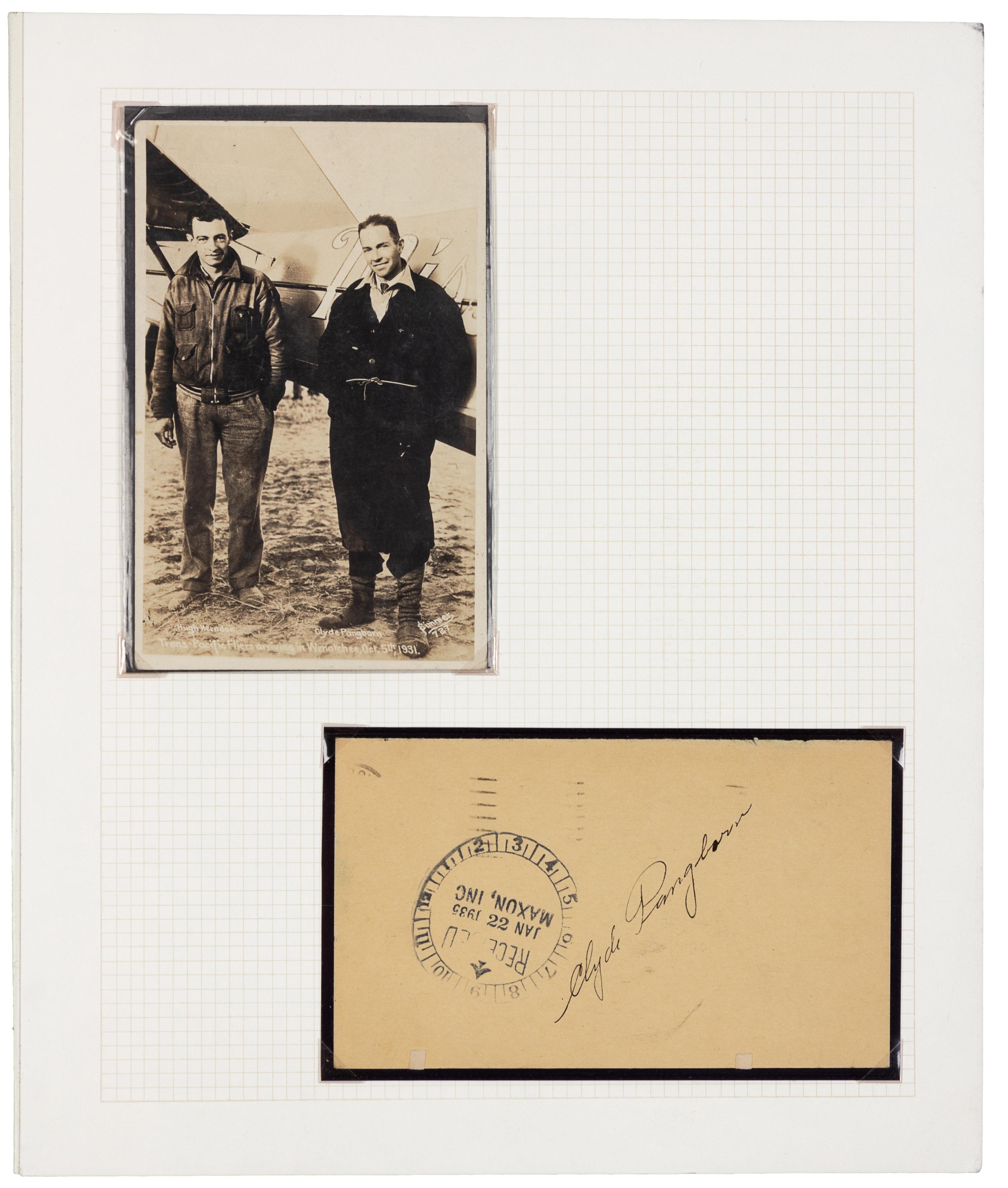 [AVIATORS]. A group of 9 signatures and letters, comprising: