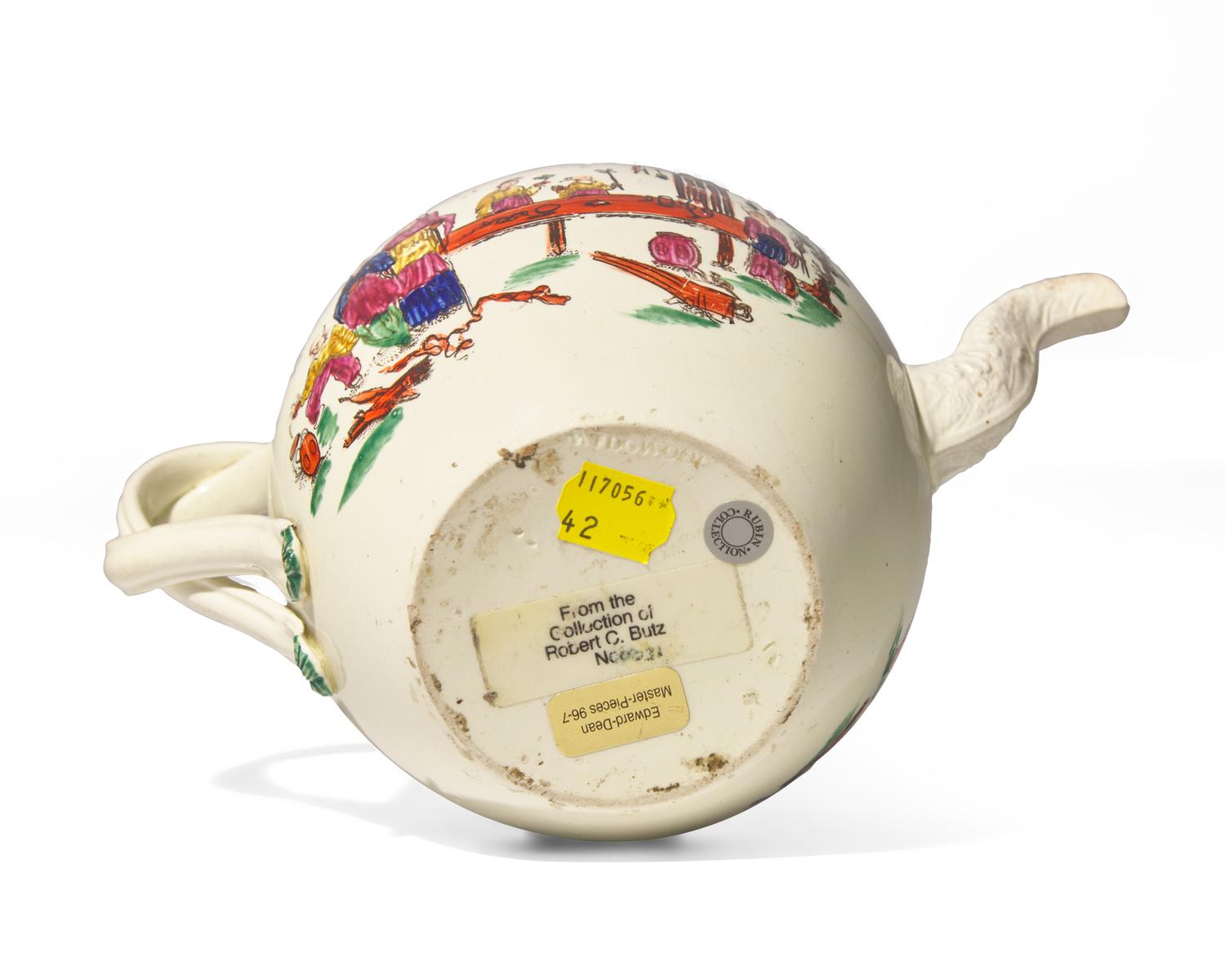 A Wedgwood Queen's Ware Chinoiserie Teapot